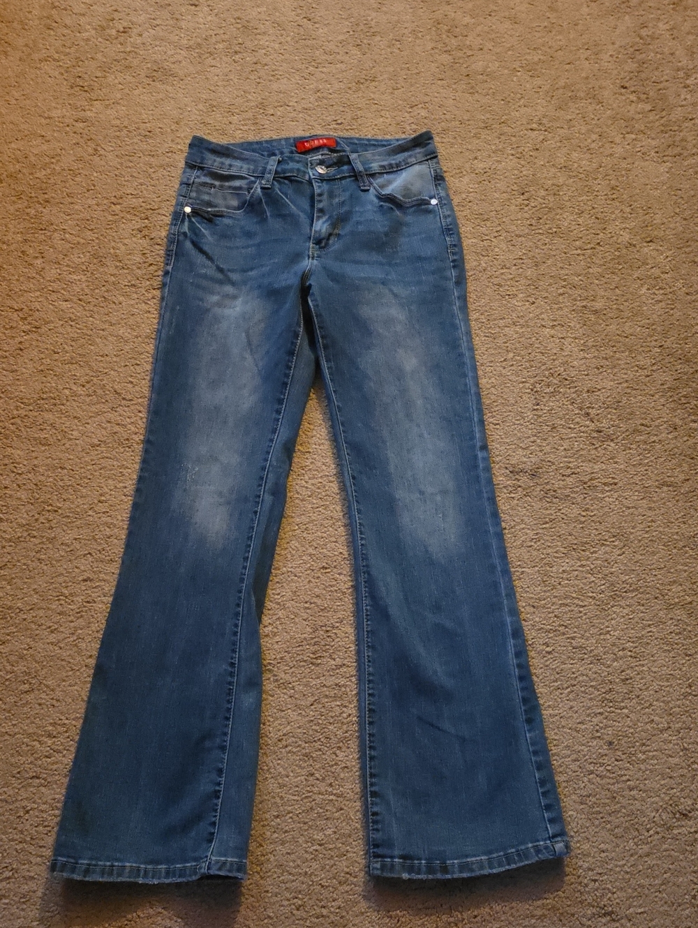 Guess Women's Medium Blue Flare Jeans Sz 26